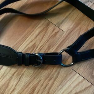 Vince Black Leather Belt -L